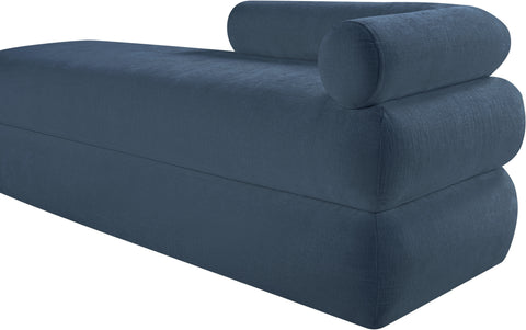 Arlo Light Blue Chenille Fabric Bench