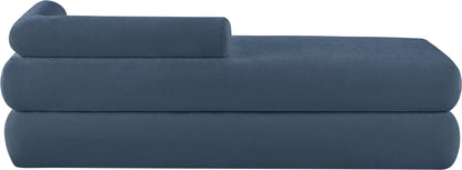 Arlo Light Blue Chenille Fabric Bench