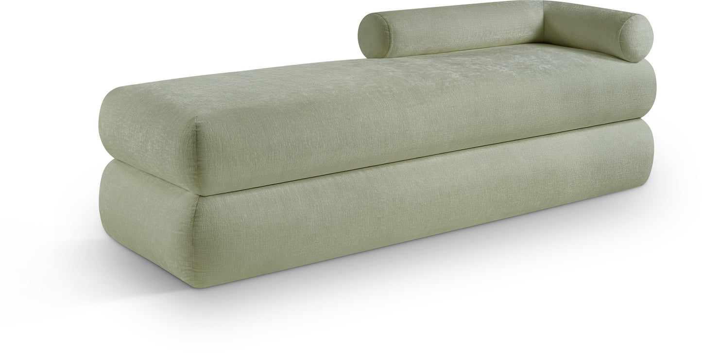 arlo mint chenille fabric bench