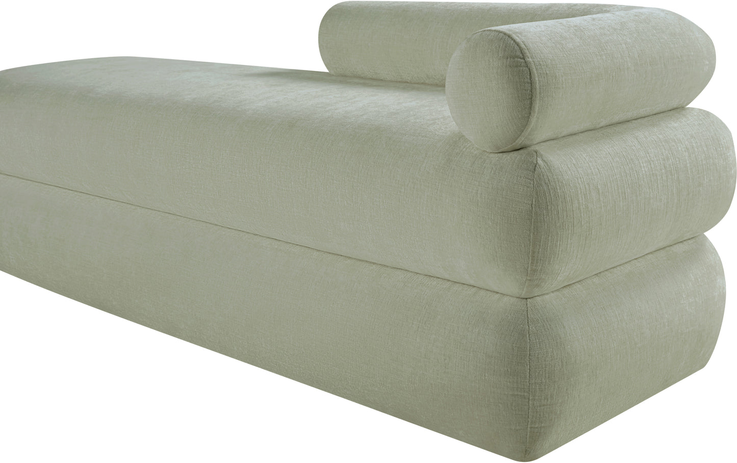 arlo mint chenille fabric bench