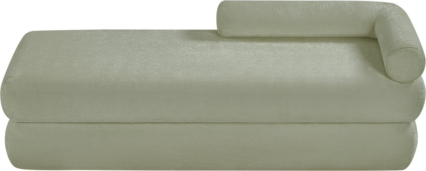 arlo mint chenille fabric bench