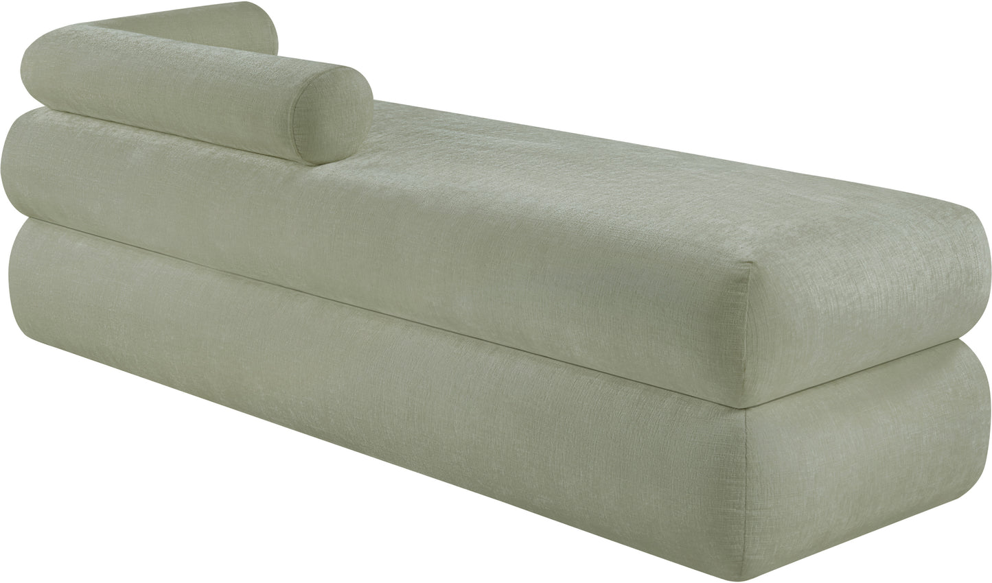 arlo mint chenille fabric bench