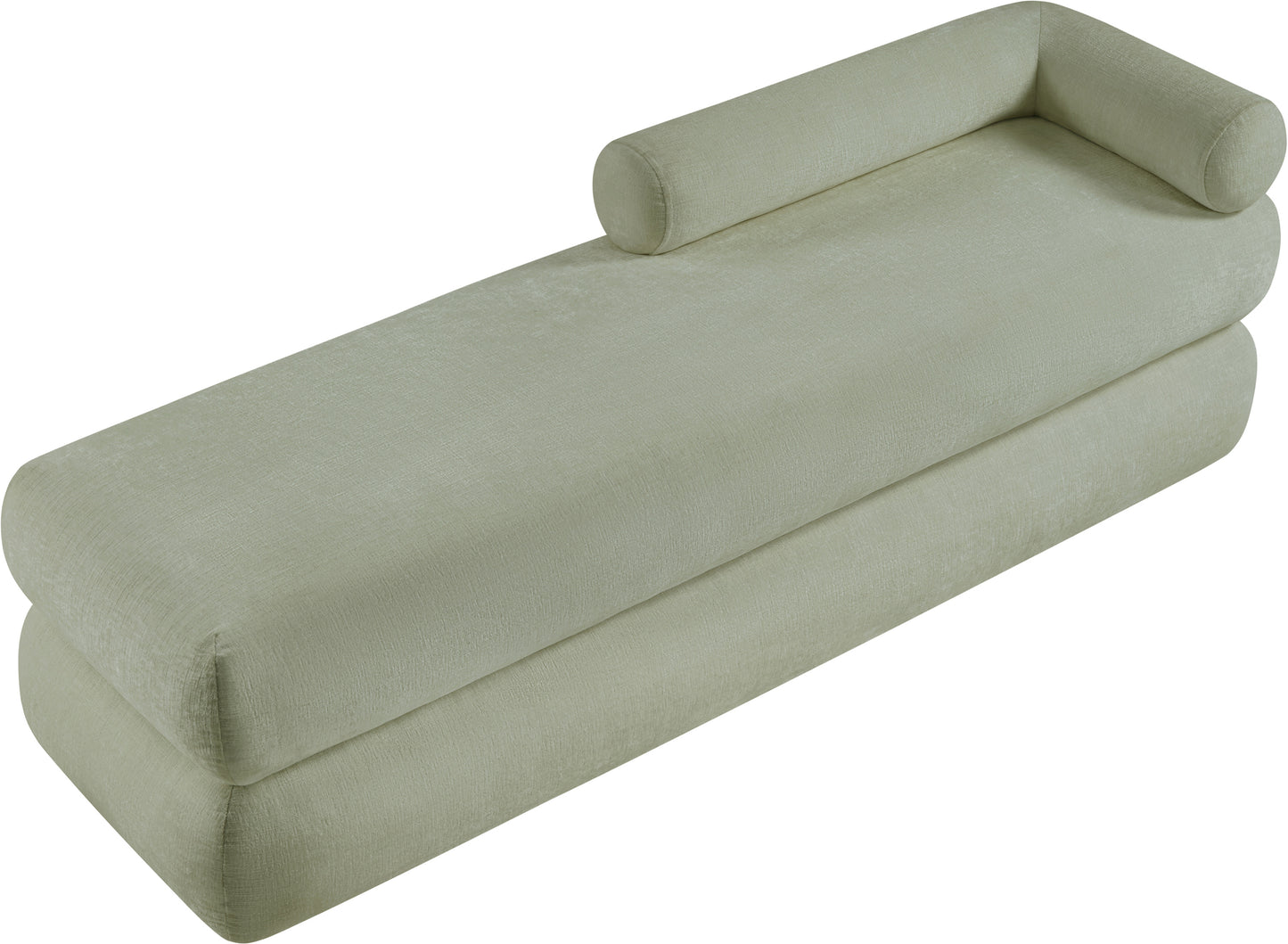 arlo mint chenille fabric bench