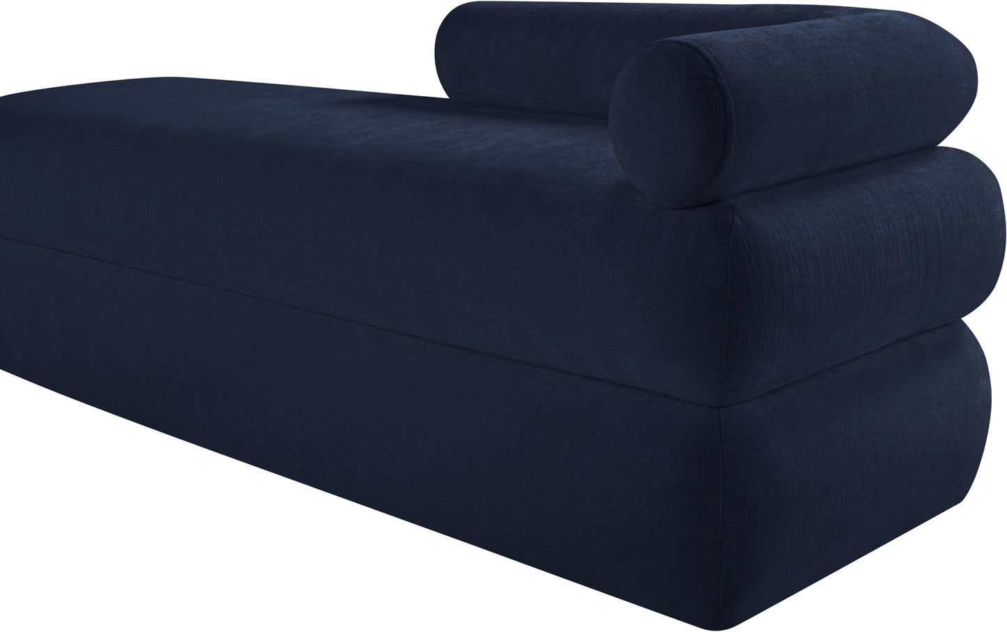 arlo navy chenille fabric bench