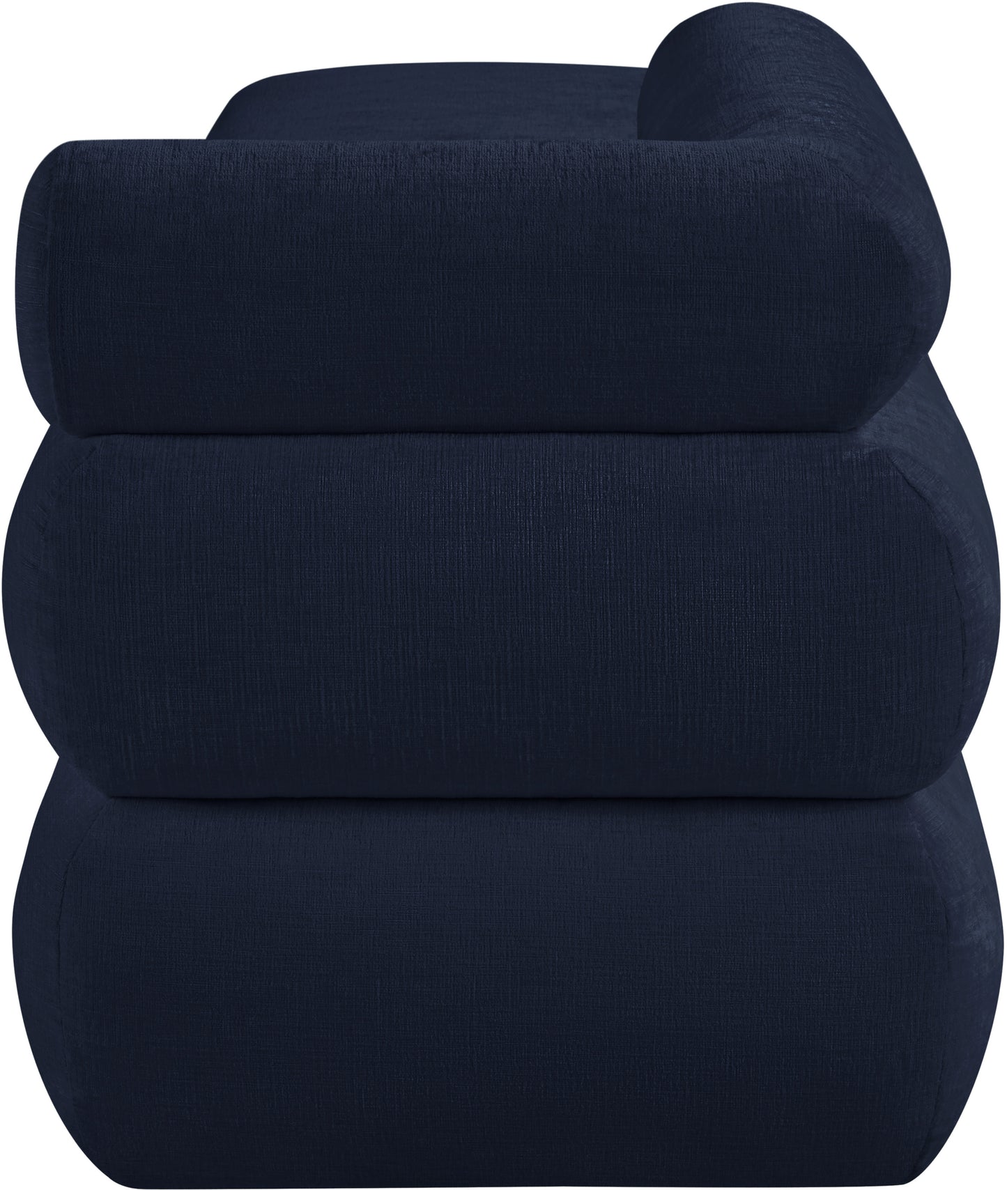 arlo navy chenille fabric bench