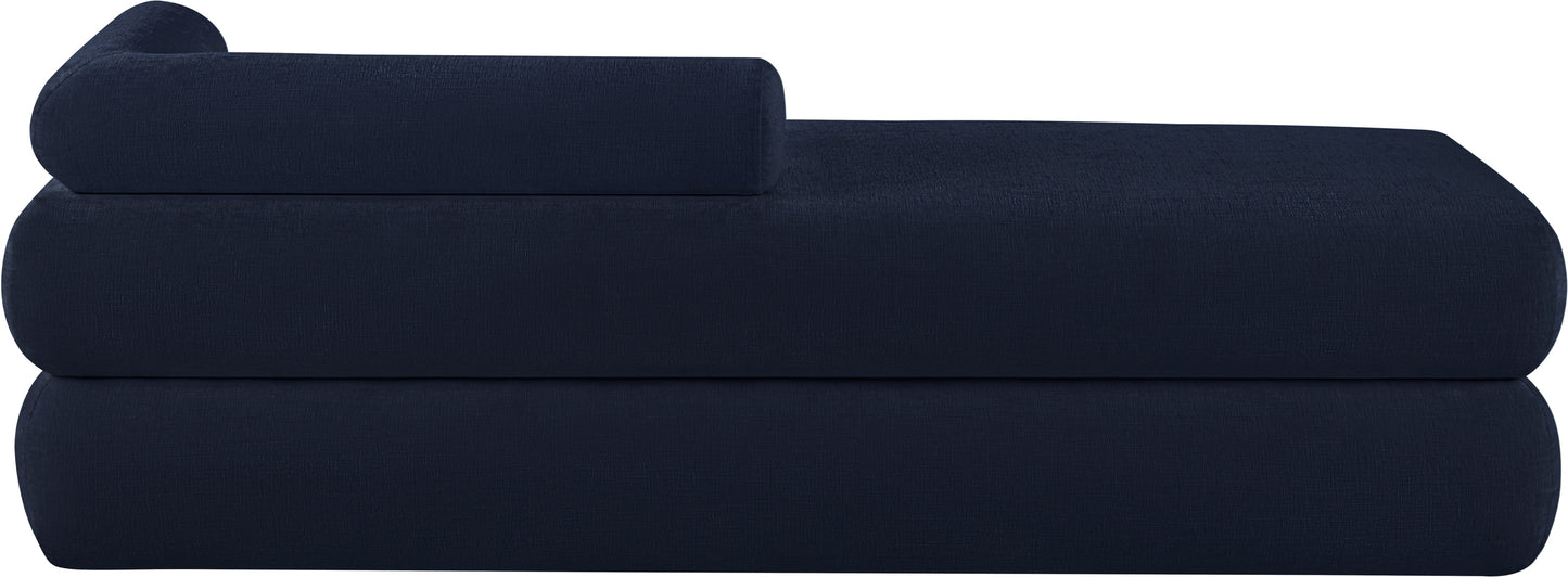 arlo navy chenille fabric bench