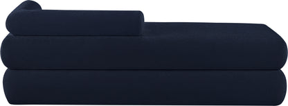 Arlo Navy Chenille Fabric Bench