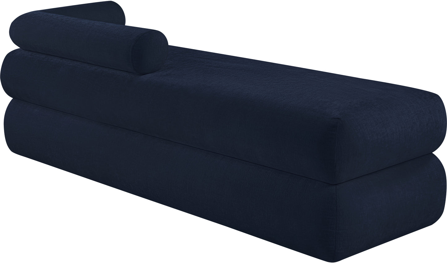 arlo navy chenille fabric bench