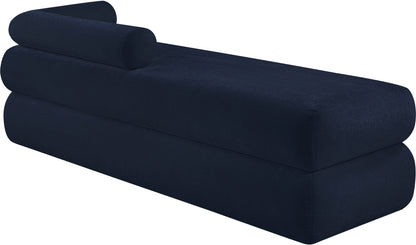 Arlo Navy Chenille Fabric Bench