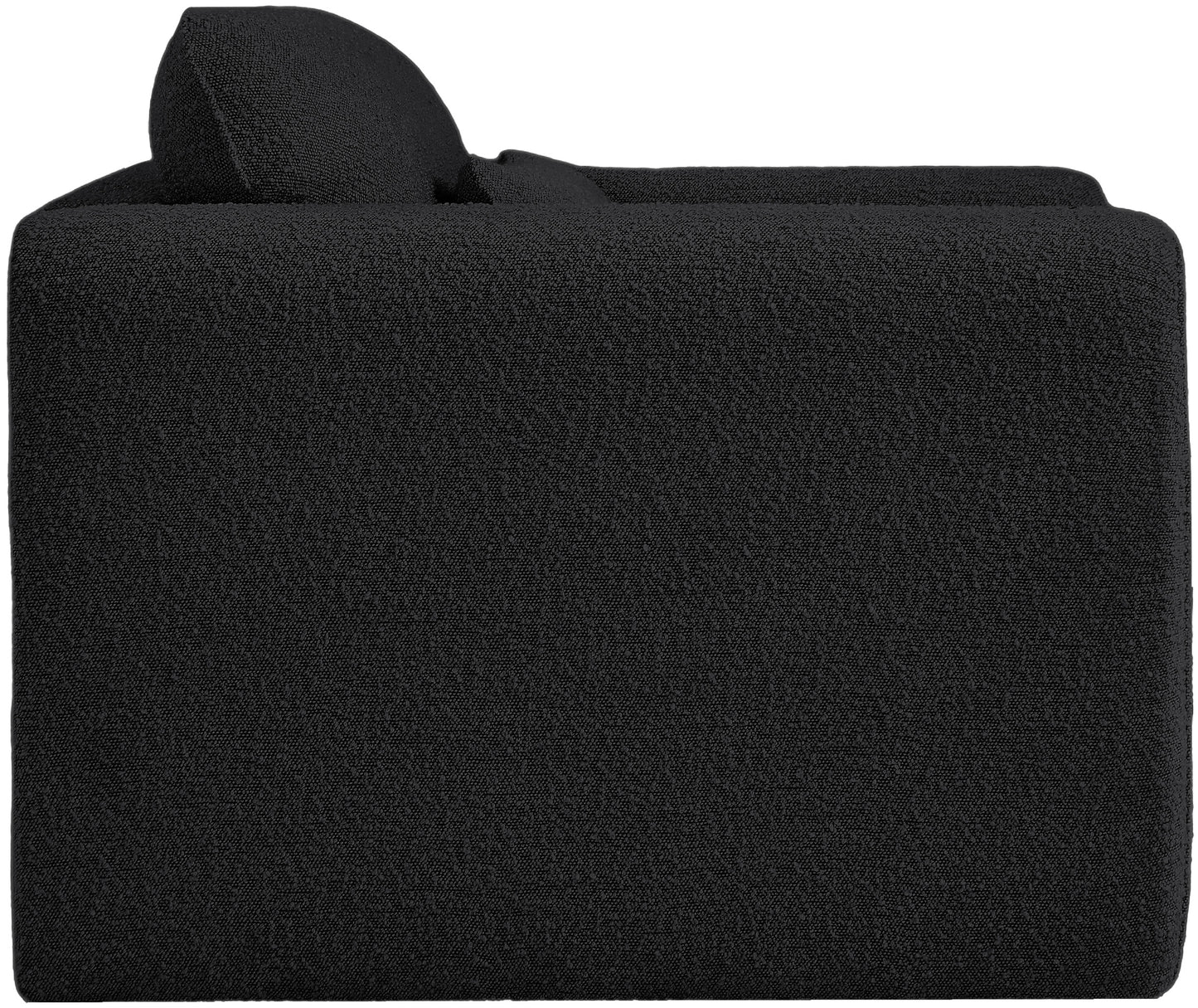 kira black boucle fabric chair c