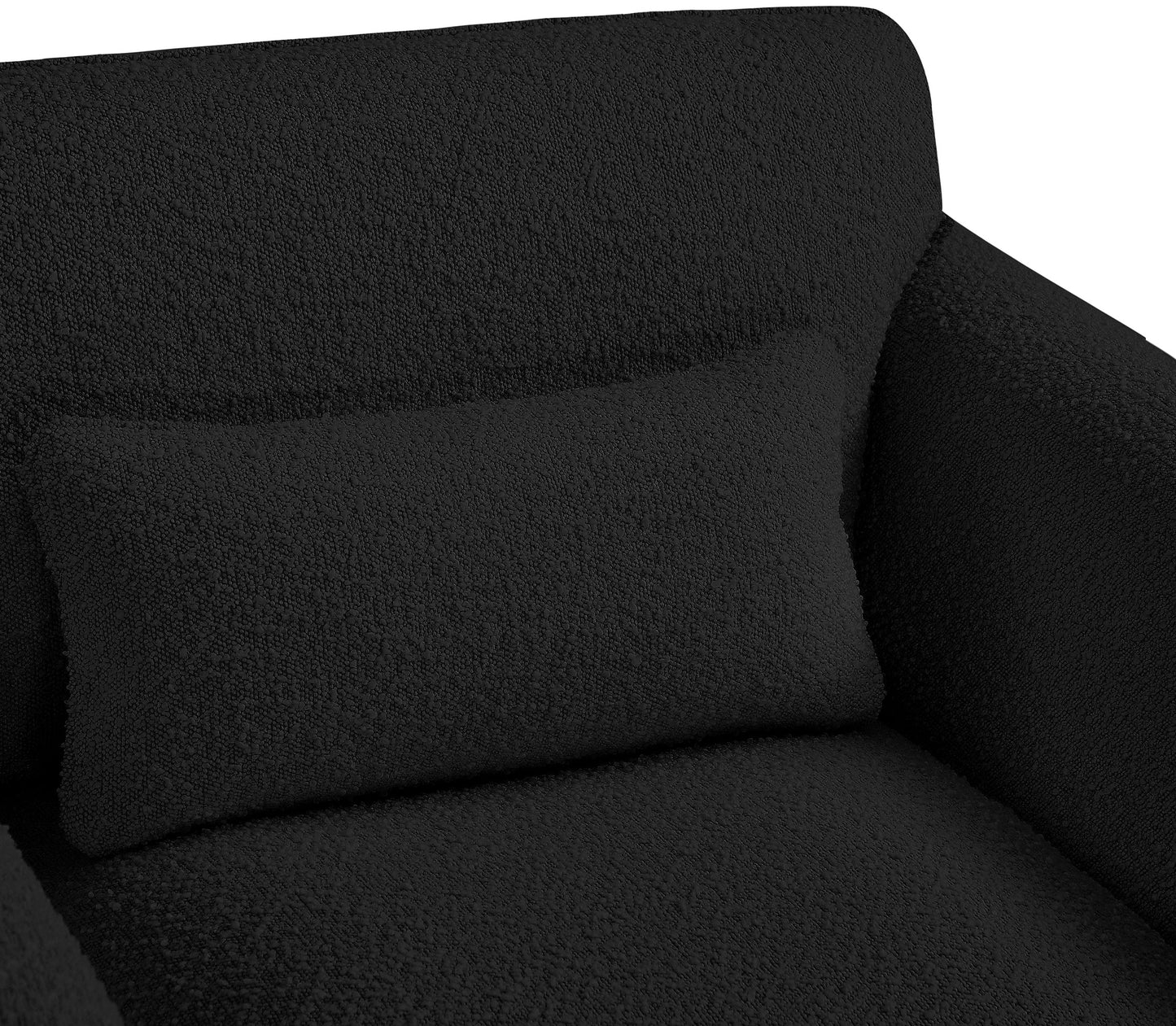 kira black boucle fabric chair c