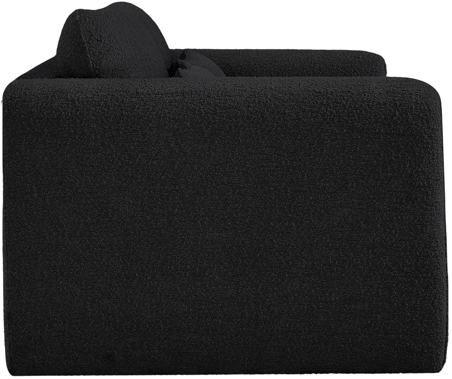 kira black boucle fabric loveseat l