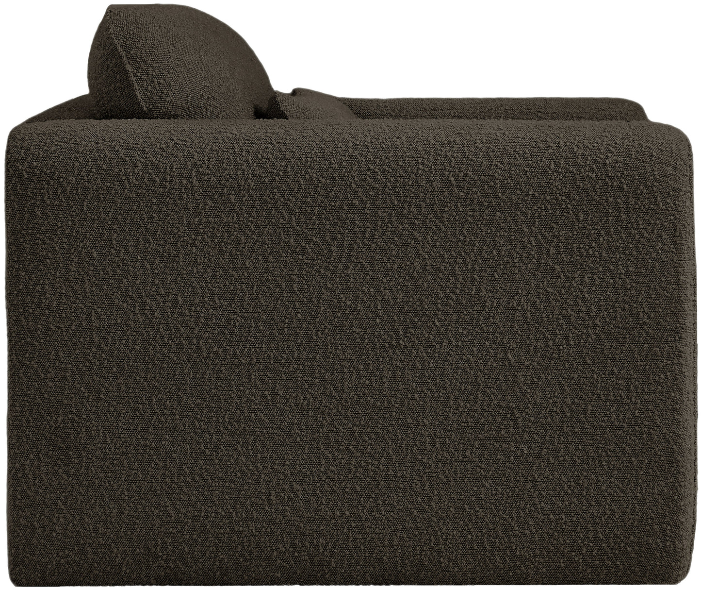 kira brown boucle fabric chair c