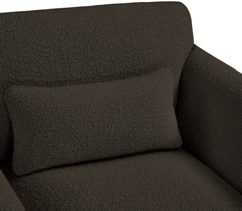 Kira Brown Boucle Fabric Loveseat L