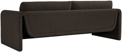 Kira Brown Boucle Fabric Sofa S