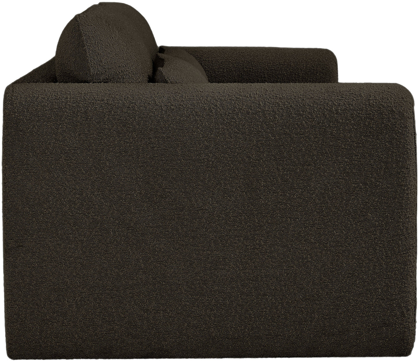 kira brown boucle fabric sofa s