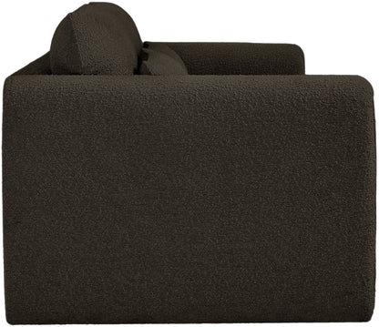 Kira Brown Boucle Fabric Sofa S