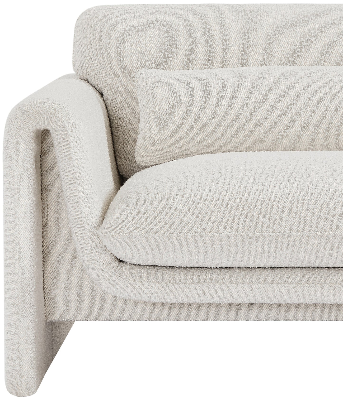 kira cream boucle fabric chair c