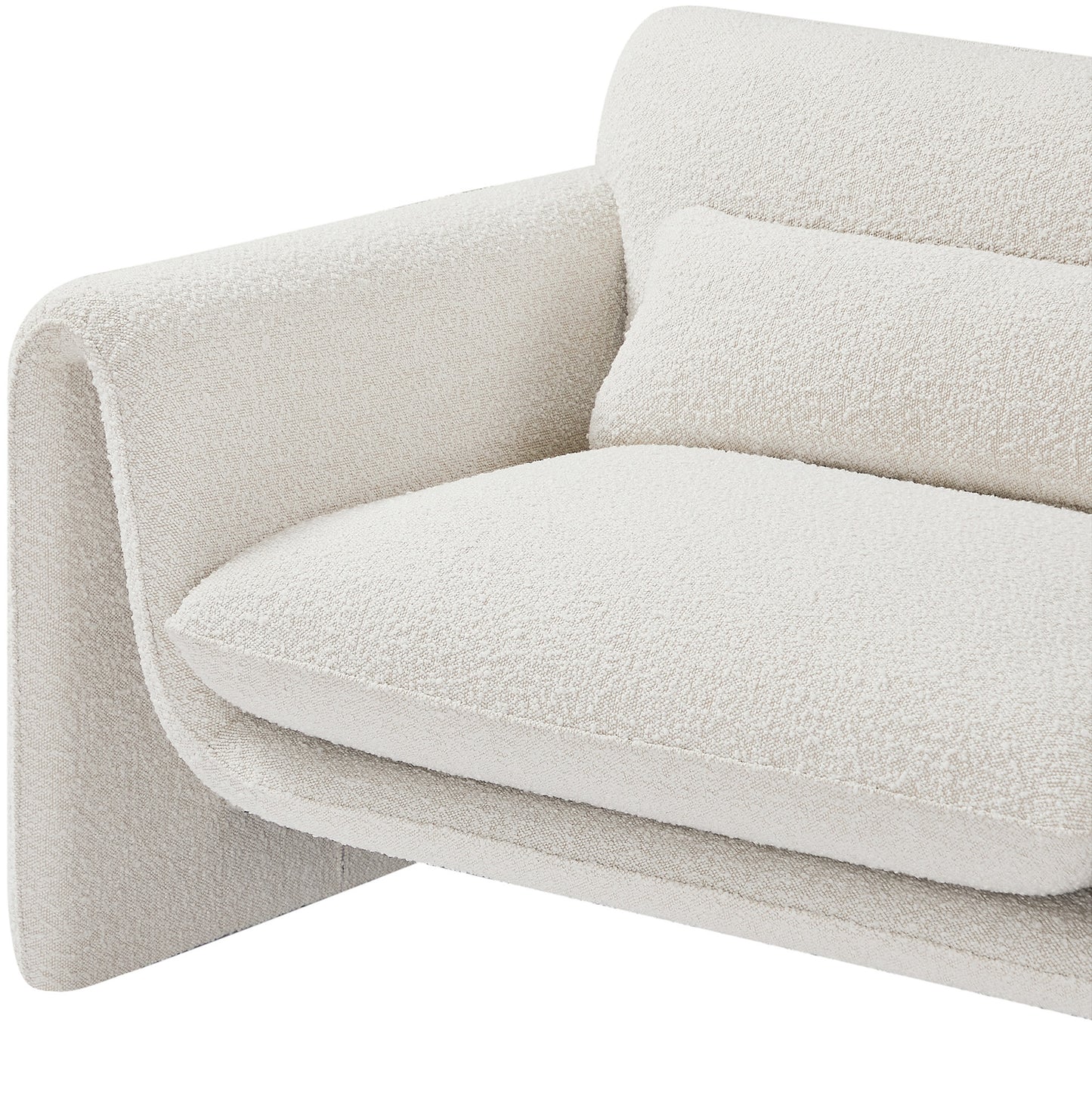 kira cream boucle fabric chair c