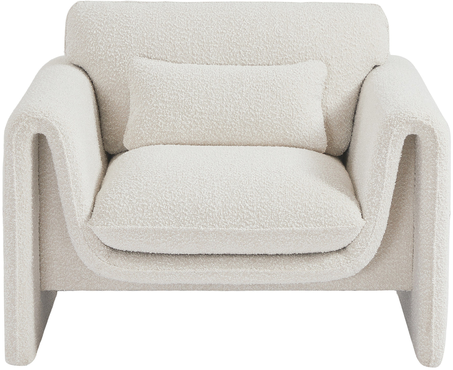 kira cream boucle fabric chair c