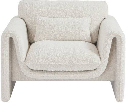 Kira Cream Boucle Fabric Chair C