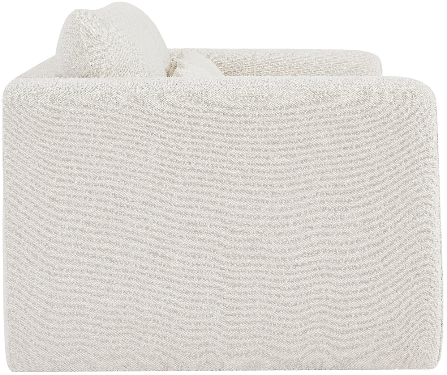 kira cream boucle fabric loveseat l