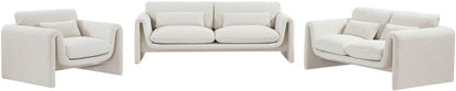 Kira Cream Boucle Fabric Sofa S