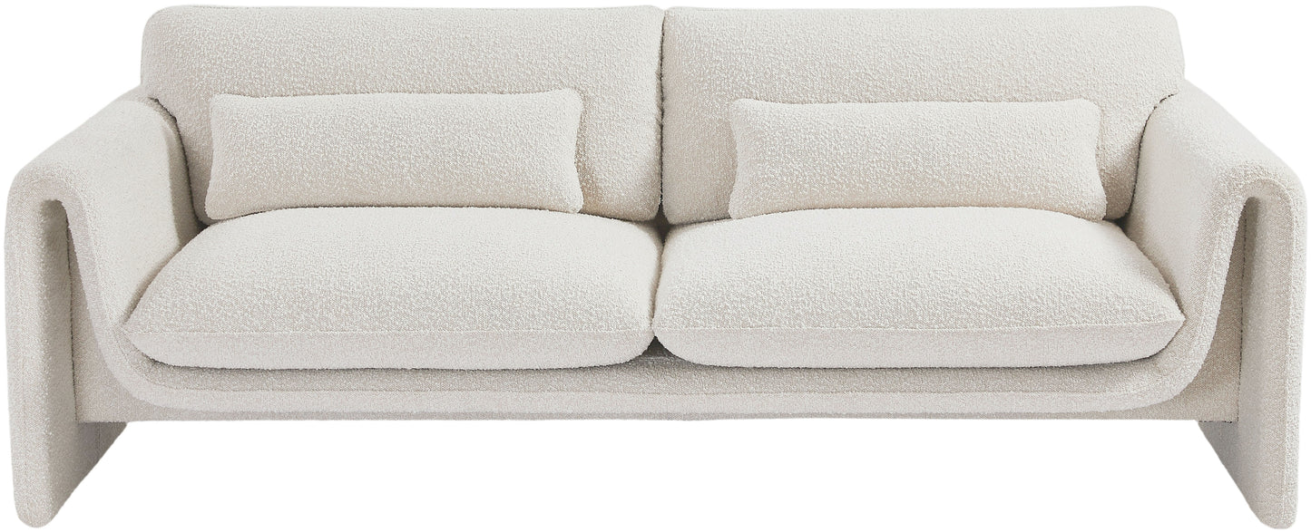 kira cream boucle fabric sofa s