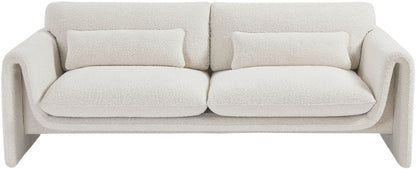 Kira Cream Boucle Fabric Sofa S