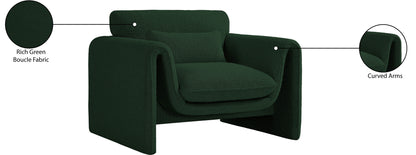 Kira Green Boucle Fabric Chair C