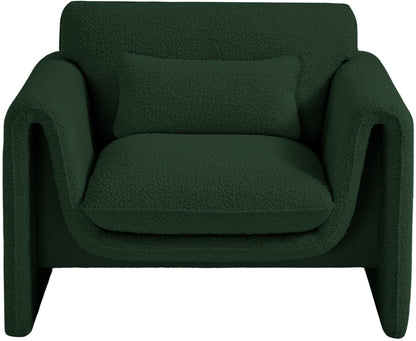 Kira Green Boucle Fabric Chair C