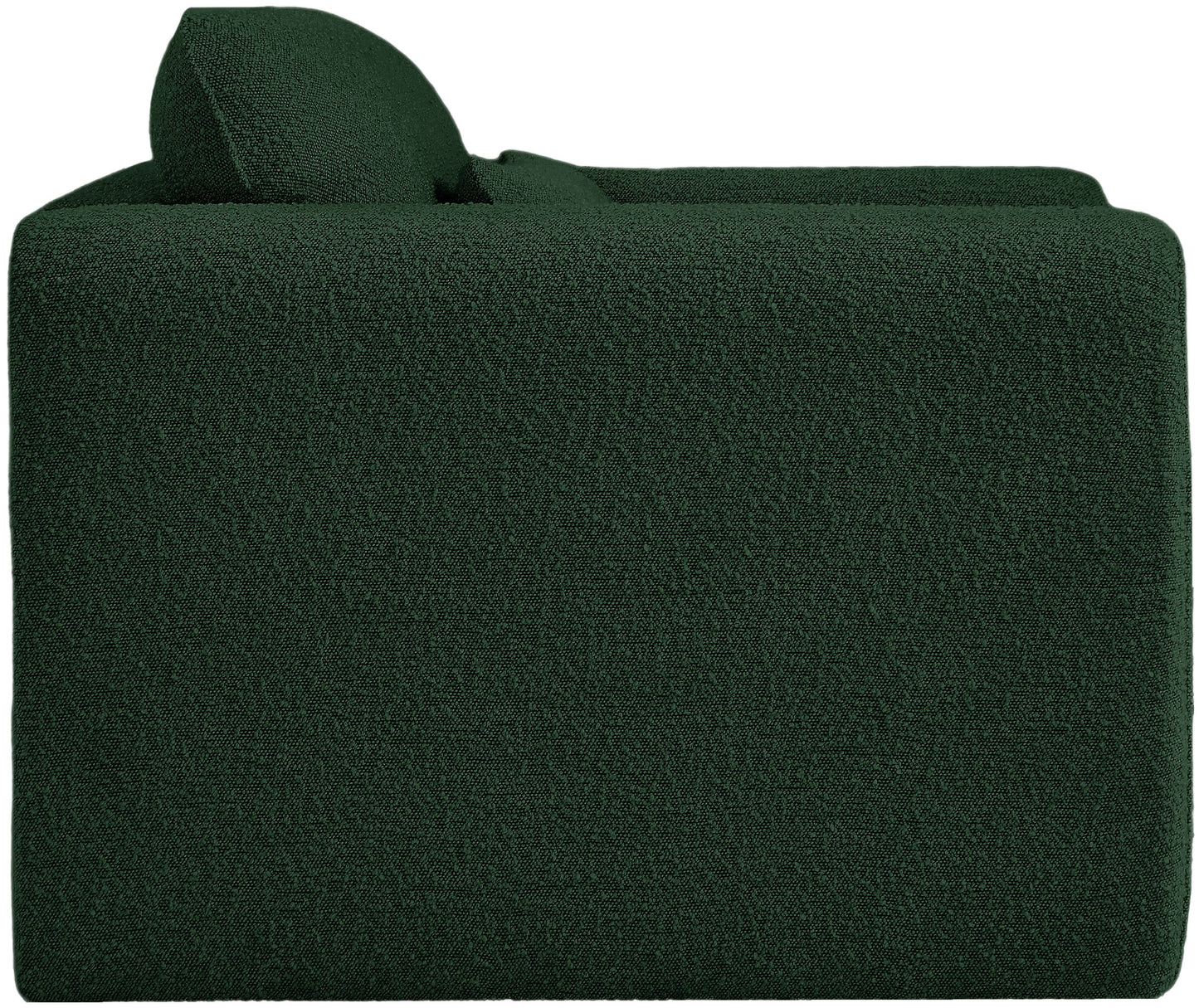 kira green boucle fabric chair c