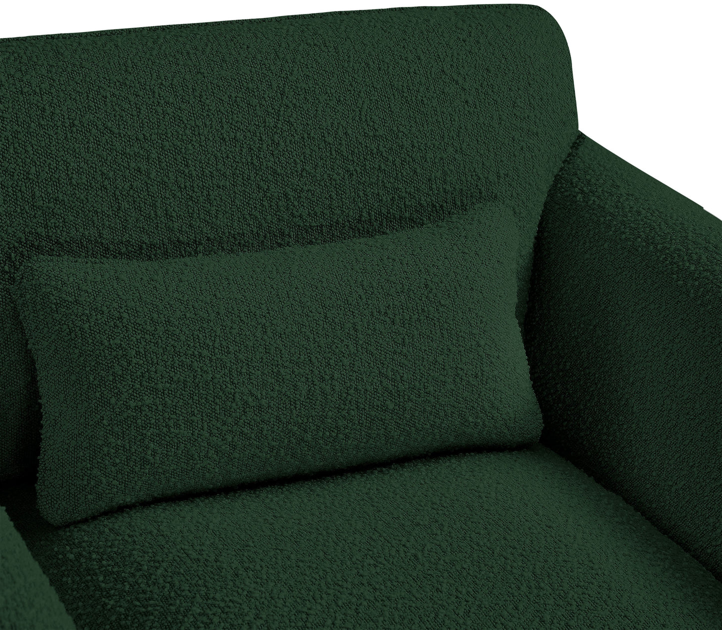 kira green boucle fabric chair c