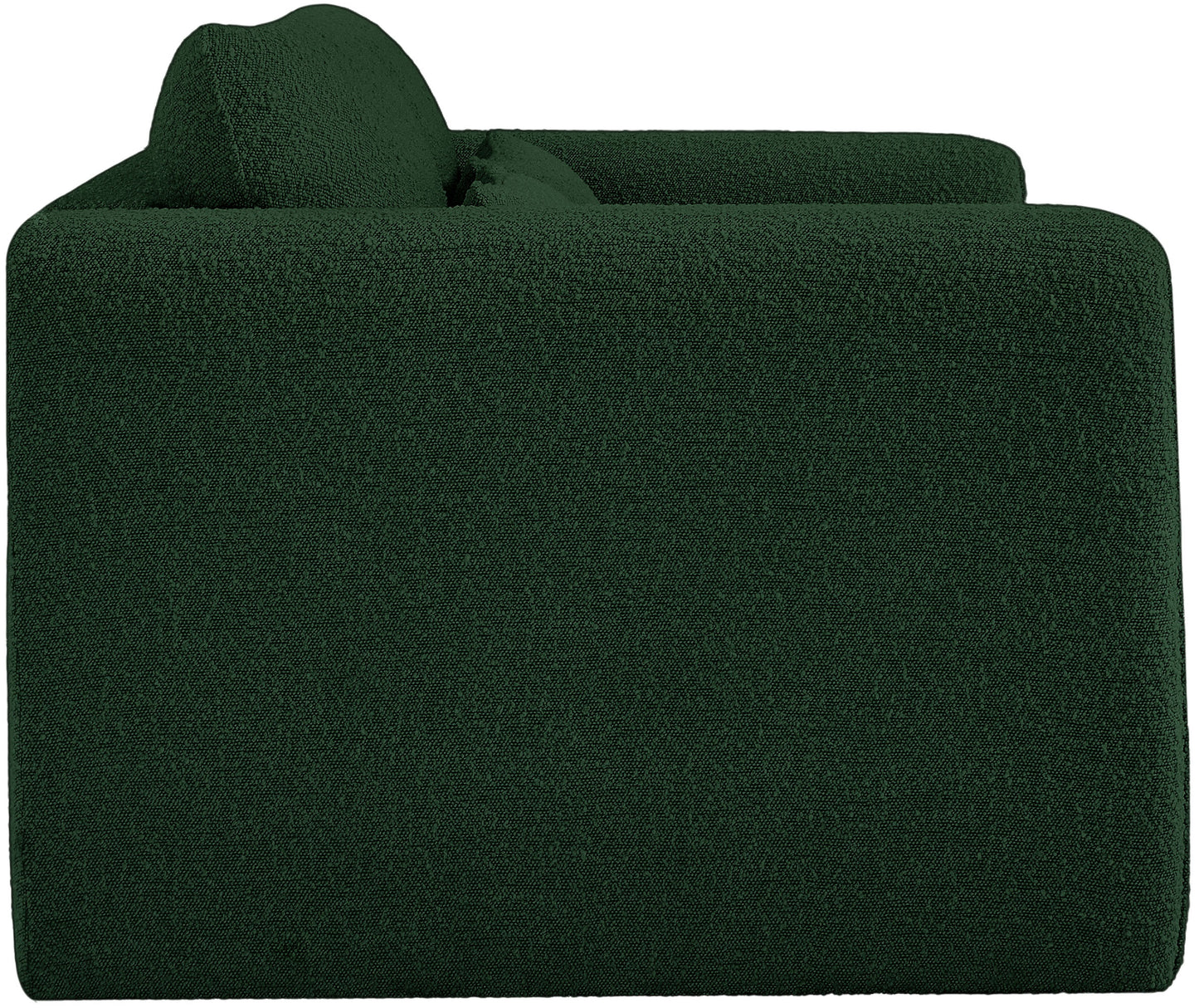 kira green boucle fabric loveseat l