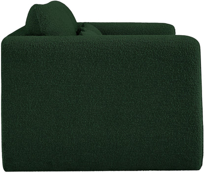 Kira Green Boucle Fabric Loveseat L