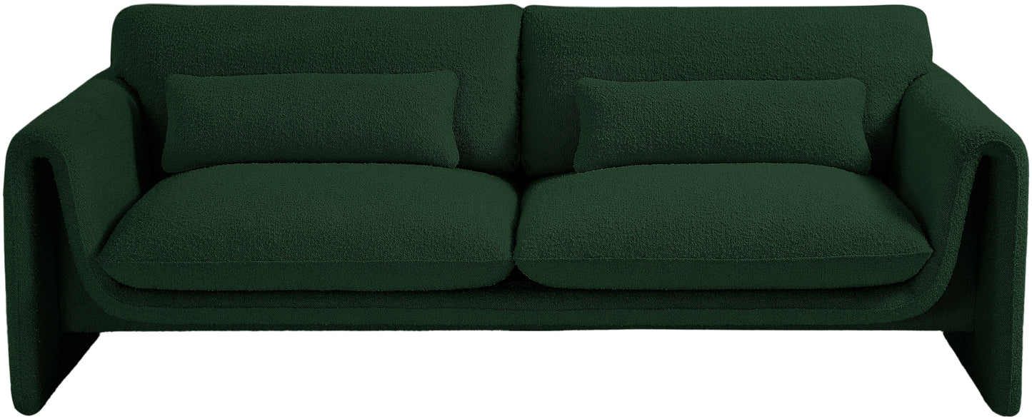 kira green boucle fabric sofa s