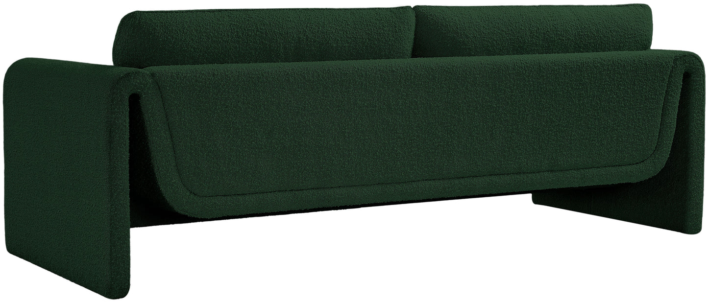 kira green boucle fabric sofa s