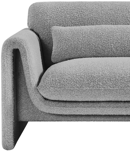 Kira Grey Boucle Fabric Chair C