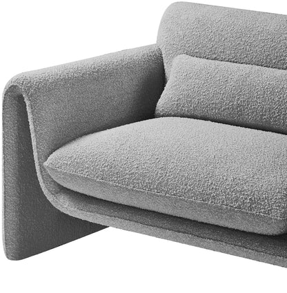 Kira Grey Boucle Fabric Chair C