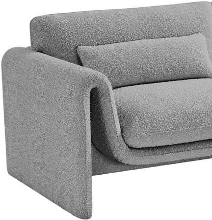 Kira Grey Boucle Fabric Chair C