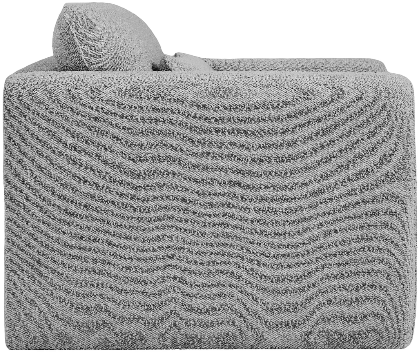 kira grey boucle fabric chair c