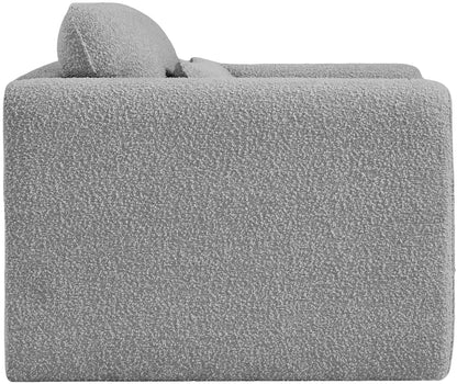 Kira Grey Boucle Fabric Chair C