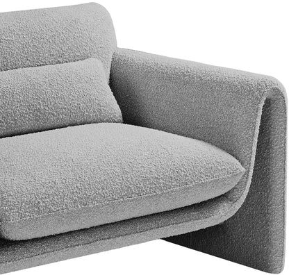 Kira Grey Boucle Fabric Chair C