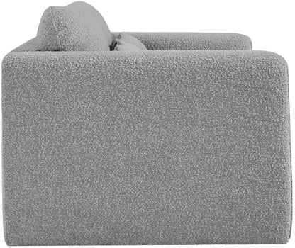 Kira Grey Boucle Fabric Loveseat L