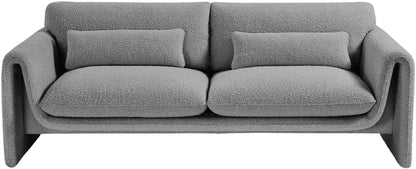 Kira Grey Boucle Fabric Sofa S