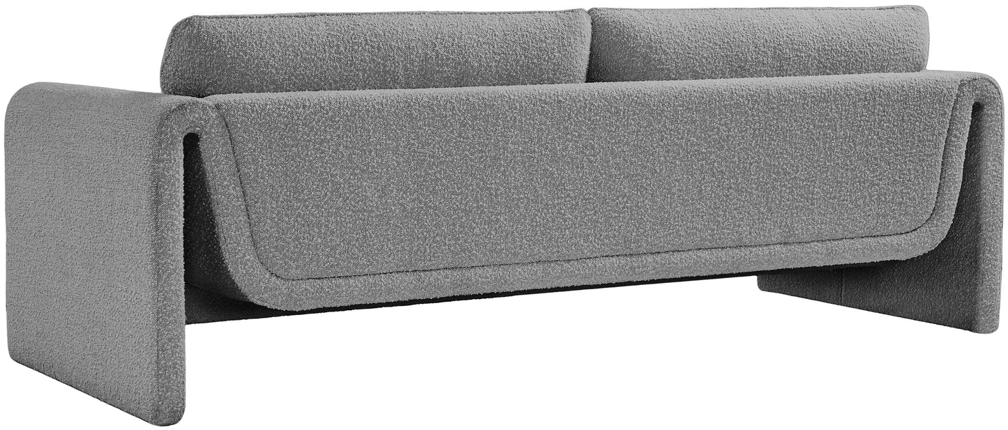 kira grey boucle fabric sofa s