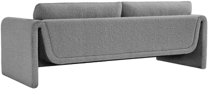 Kira Grey Boucle Fabric Sofa S