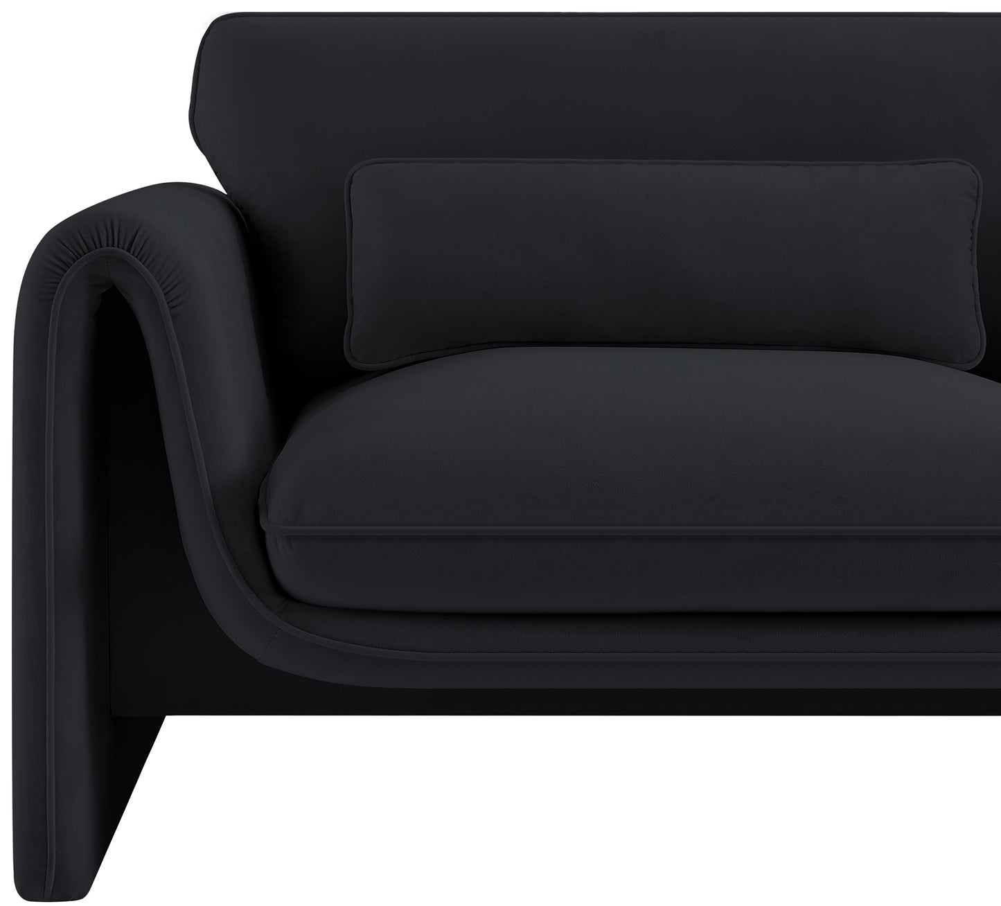 encore black velvet fabric chair c