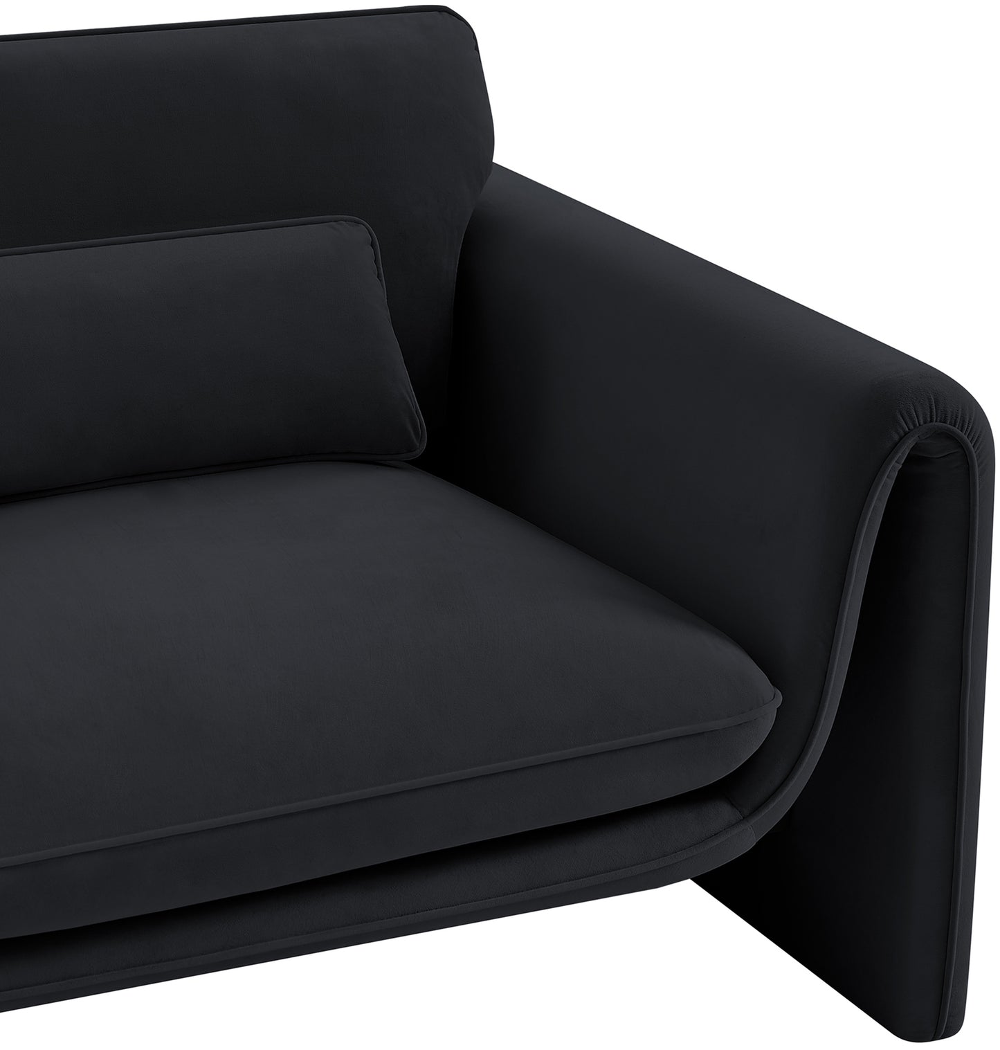 encore black velvet fabric chair c