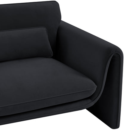 Encore Black Velvet Fabric Chair C